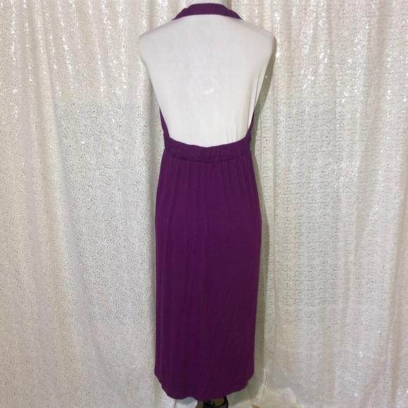 Purple Jeweled Halter Dress - Picture 4 of 5